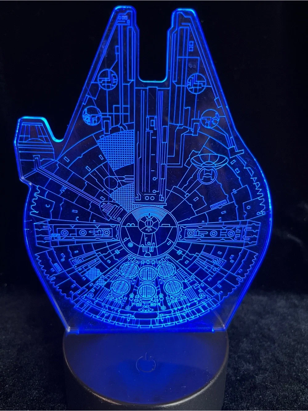 Star Wars Millennium Falcon Beautiful Glowing 7 Colors LED Night Light Lamp